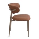 Cadeira Napoli Base Champagne - Pu Caramelo