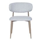 Cadeira Napoli Base Champagne - Tecido Cinza