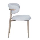 Cadeira Napoli Base Champagne - Tecido Cinza