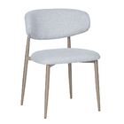 Cadeira Napoli Base Champagne - Tecido Cinza