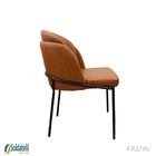 Cadeira Nevada Estofada Com Base Em Aço Carbono Caramelo