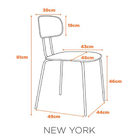 Cadeira New York - Cinza