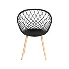 Cadeira Nova Web Preta Base Metal Sala Cozinha Jantar
