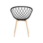Cadeira Nova Web Preta Base Metal Sala Cozinha Jantar