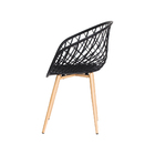 Cadeira Nova Web Preta Base Metal Sala Cozinha Jantar