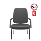 Cadeira Obeso Fixa Operativa Plus Size até 185kg Couro Ecológ