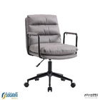 Cadeira Office Arizona Giratória Assento Pu Cinza Ou Pu Preta