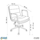 Cadeira Office Arizona Giratória Assento Pu Cinza Ou Pu Preta