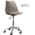 Cadeira Office Base Cromada Com Rodizio Giratória Saarinen Be