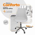 Cadeira Office Base Cromada Com Rodizio Giratória Saarinen Br