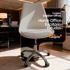 Cadeira Office Base Cromada Com Rodizio Giratória Saarinen Ci