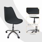 Cadeira Office Base Cromada Com Rodizio Giratória Saarinen Pr