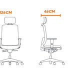 Cadeira Office Brizza Tela Preta Com Encosto Assento Aero Bra