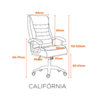 Cadeira Office Califórnia - Branco