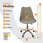 Cadeira Office Com Rodizio Giratória Saarinen - Bege