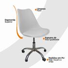 Cadeira Office Com Rodizio Giratória Saarinen - Branco