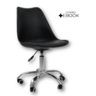 Cadeira Office Com Rodizio Giratória Saarinen - Preto