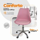 Cadeira Office Com Rodizio Giratória Saarinen - Rosa