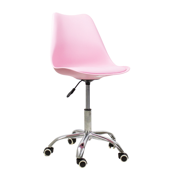 Cadeira Office Com Rodizio Giratória Saarinen - Rosa
