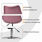 Cadeira Office Com Rodizio Giratória Saarinen - Rosa