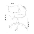 Cadeira Office Couro Pu Marbella Preto Marrom Mocha