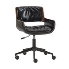 Cadeira Office Couro Pu Marbella Preto Preto