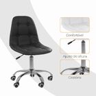 Cadeira Office Eiffel Botonê Ajustável Base Giratória - Preta