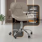 Cadeira Office Eiffel Slim Ajustável Base Giratória - Bege