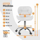 Cadeira Office Eiffel Slim Ajustável Base Giratória - Branco