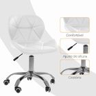 Cadeira Office Eiffel Slim Ajustável Base Giratória - Branco