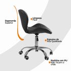 Cadeira Office Eiffel Slim Com Base Giratória E Ajustável - P