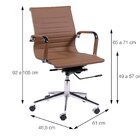 Cadeira Office Esteirinha Baixa Caramelo