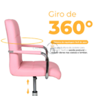 Cadeira Office Gomos Ergonômica Com Ajuste De Altura Rosa Cla