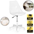 Cadeira Office Leda Acrílico Transparente Base Giratória - Br