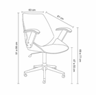 Cadeira Office Lisboa Marrom Para Escritório Base Giratória C