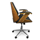 Cadeira Office Lisboa Preto Para Escritório Base Giratória Cr