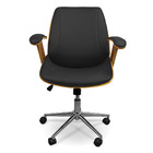 Cadeira Office Lisboa Preto Para Escritório Base Giratória Cr