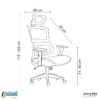 Cadeira Office Oregon Com Tela Mesh E Braços Rebatíveis 3d Pr