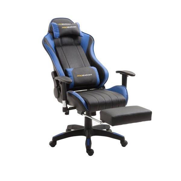 Cadeira gamer azul: Cadeira Office Pro Gamer Preto E Azul