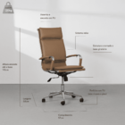Cadeira Office Soft Alta - Caramelo