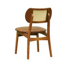 Cadeira Organik Madeira Maciça Encosto Telinha Assento Estofa