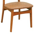 Cadeira Organik Madeira Maciça Encosto Telinha Assento Estofa