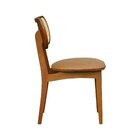 Cadeira Organik Madeira Maciça Encosto Telinha Assento Estofa