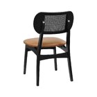 Cadeira Organik Madeira Maciça Encosto Telinha Assento Estofa