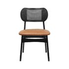 Cadeira Organik Madeira Maciça Encosto Telinha Assento Estofa