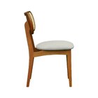 Cadeira Organik Madeira Maciça Encosto Telinha Assento Estofa