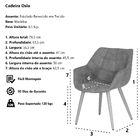 Cadeira Oslo Base Madeira Caramelo