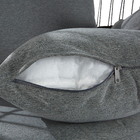 Cadeira Oval Aço Juno 97x113x147cm Cinza Naterial