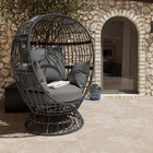 Cadeira Oval Aço Juno 97x113x147cm Cinza Naterial