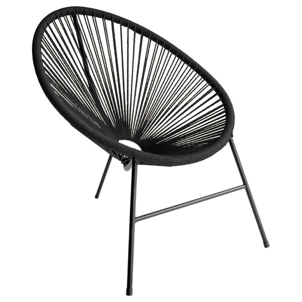 Cadeira Para Área Externa Acapulco Em Aço Carbono E Cordão De